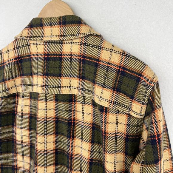 UNTUCKIT Shirt Mens M Speyer Heavy Flannel Brushed Plaid Lumberjack Cotton Green - Picture 8 of 14